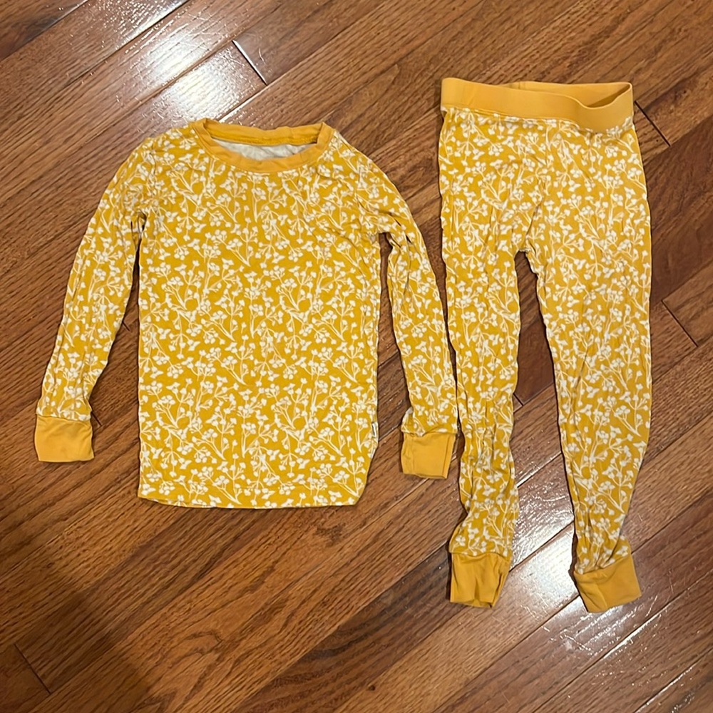 Little Sleepies 2-piece Yellow Flower Long Sleeve Pajamas